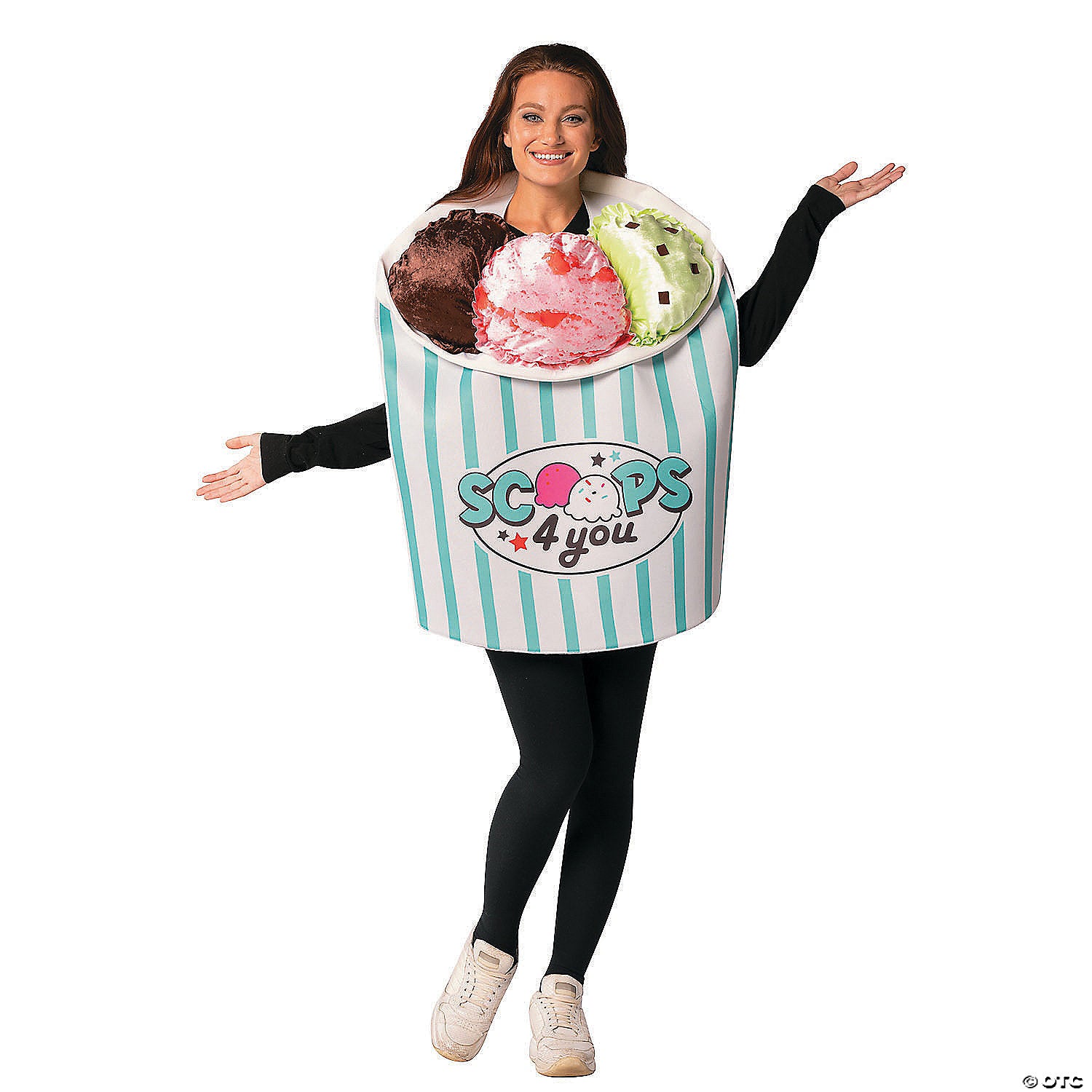 adults ice cream scoops container costume~gcr1774