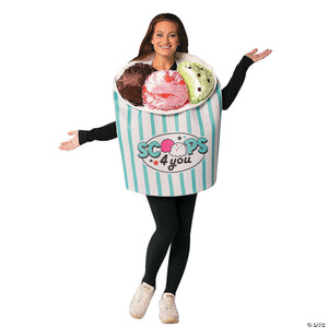 adults ice cream scoops container costume~gcr1774