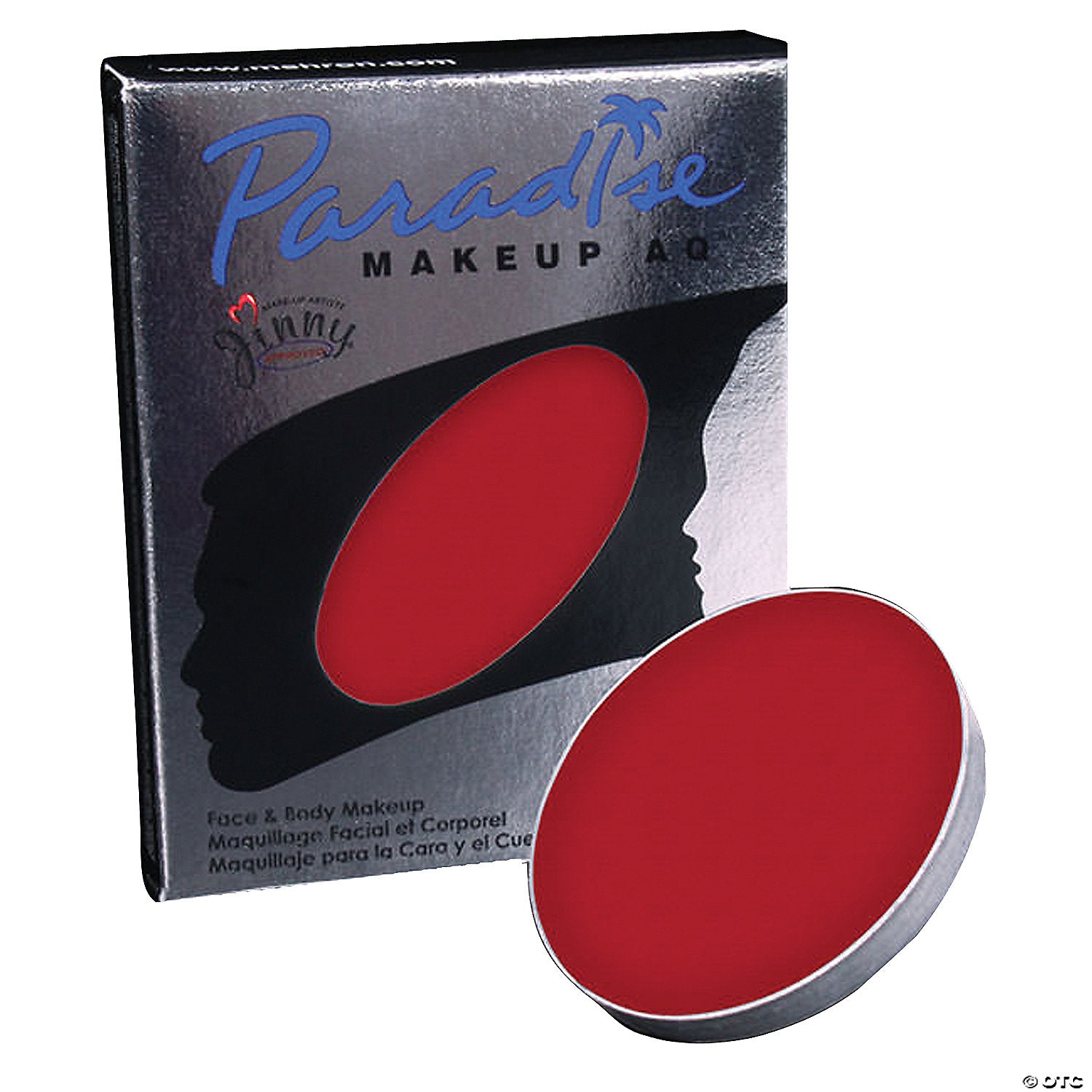 mehron paradise pro aq& 8482  makeup single refill red~dd527