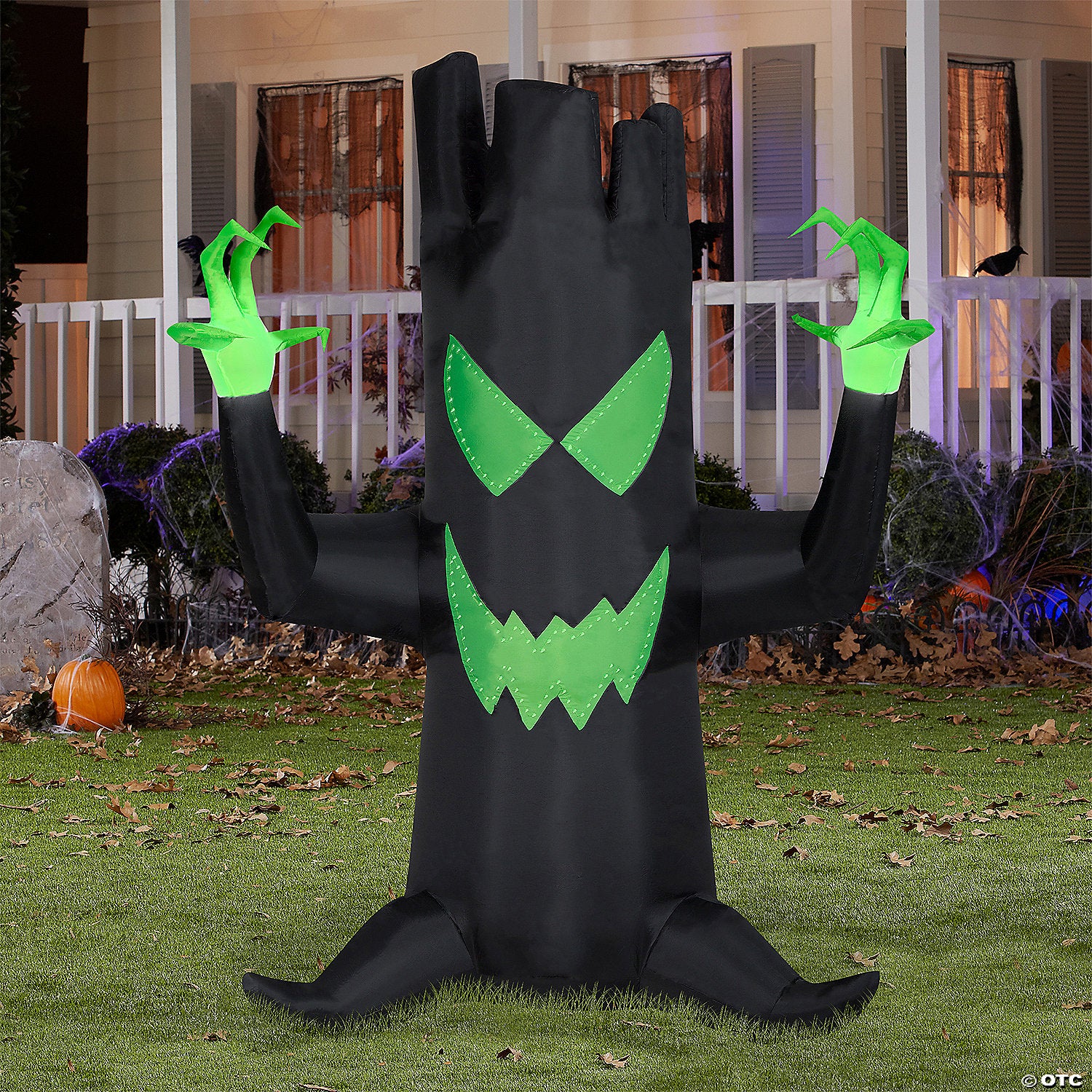 83  blow up inflatable light up black tree with built in led lights outdoor yard decoration~ss227780g-a02
