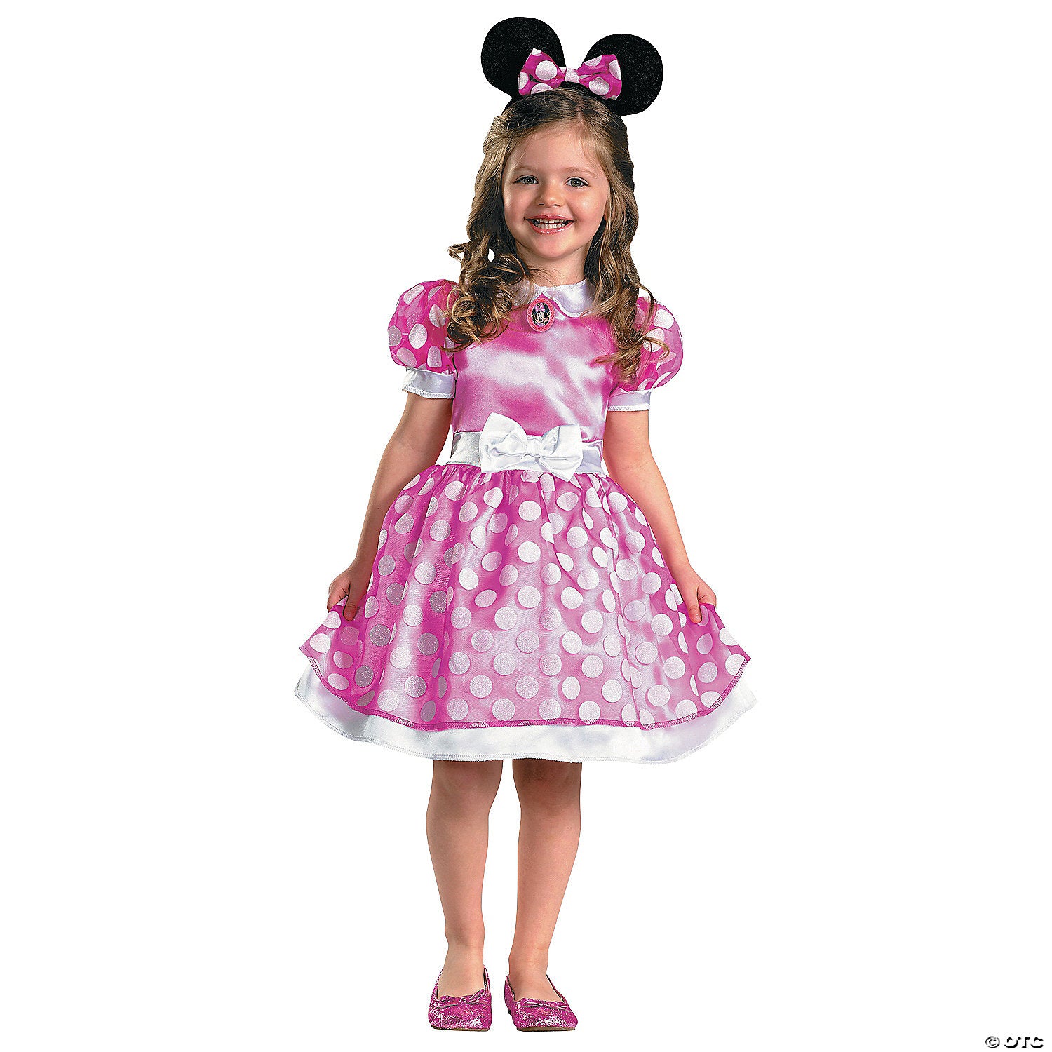 girl s toddler pink classic minnie mouse costume   3t 4t~dg18921m