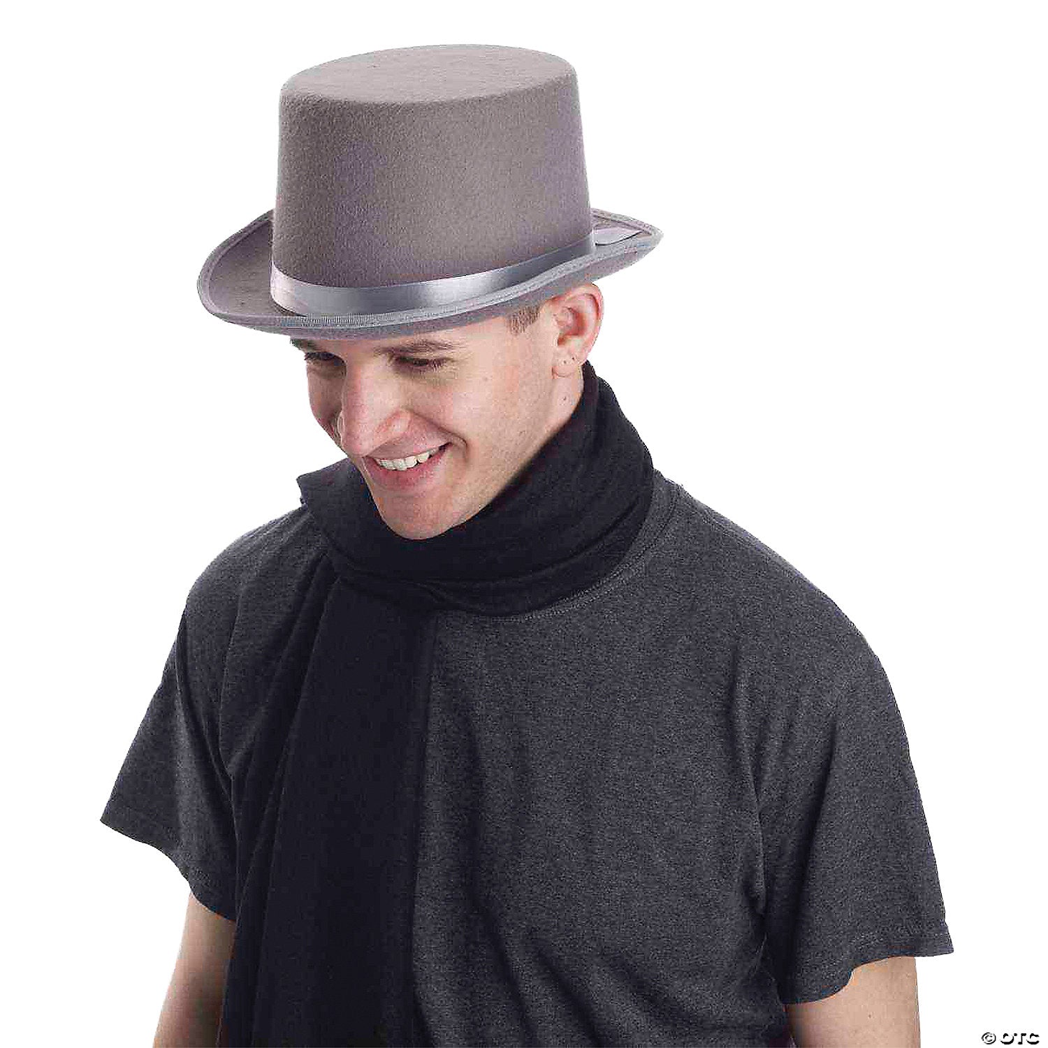 adult gray top hat~fm67306