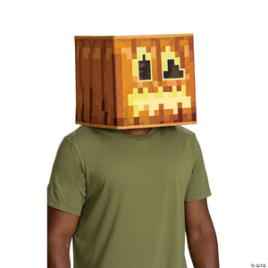 minecraft& 8482  anniversary jack o  lantern block head mask~dg161939