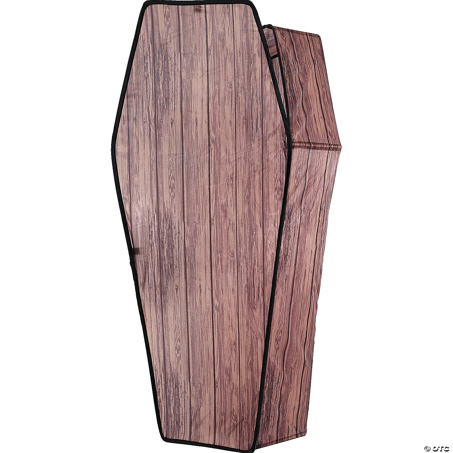 60  wooden look brown coffin with lid halloween decoration~mr124539-a06