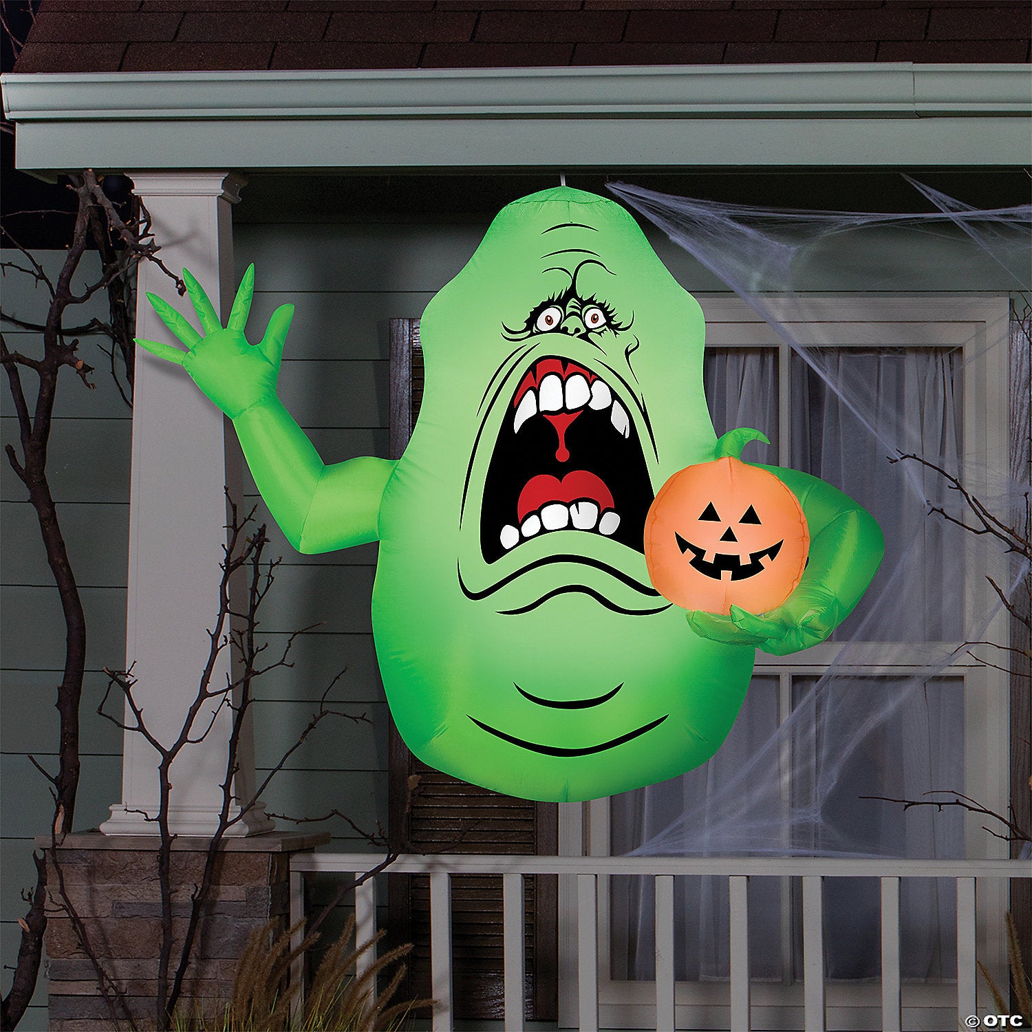 5 ft  blow up inflatable ghostbusters hanging slimer with built in led lights outdoor yard decoration~ss225305g-a01