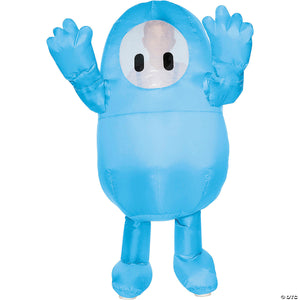 kids inflatable fall guys& 8482  blue polyester jumpsuit blue costume   fits up to size 14~fw107922