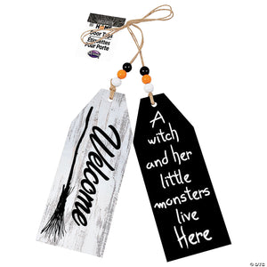 witch & welcome door tag halloween d& 233 cor~fw95271w