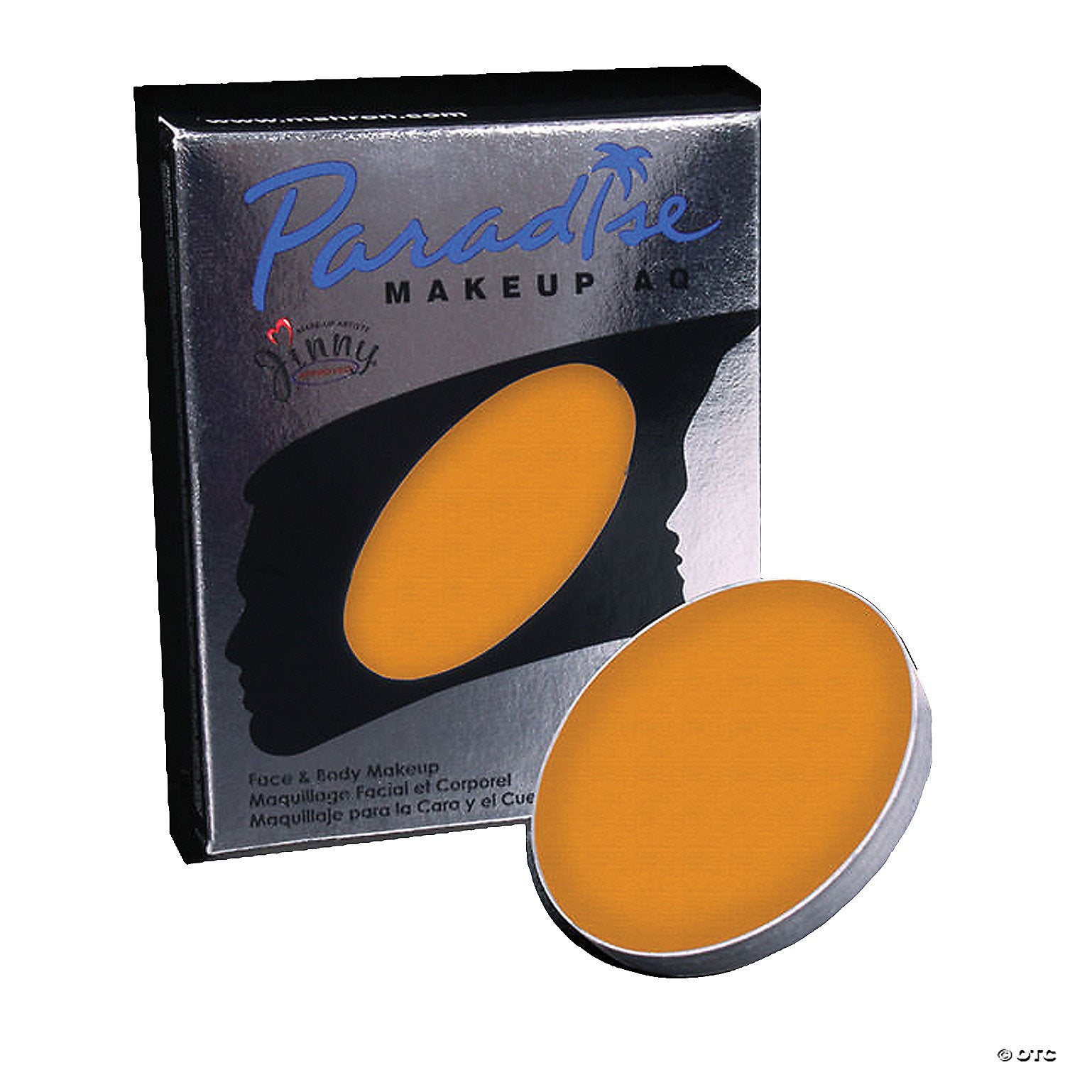 mehron paradise pro aq& 8482  makeup single refill orange~dd525