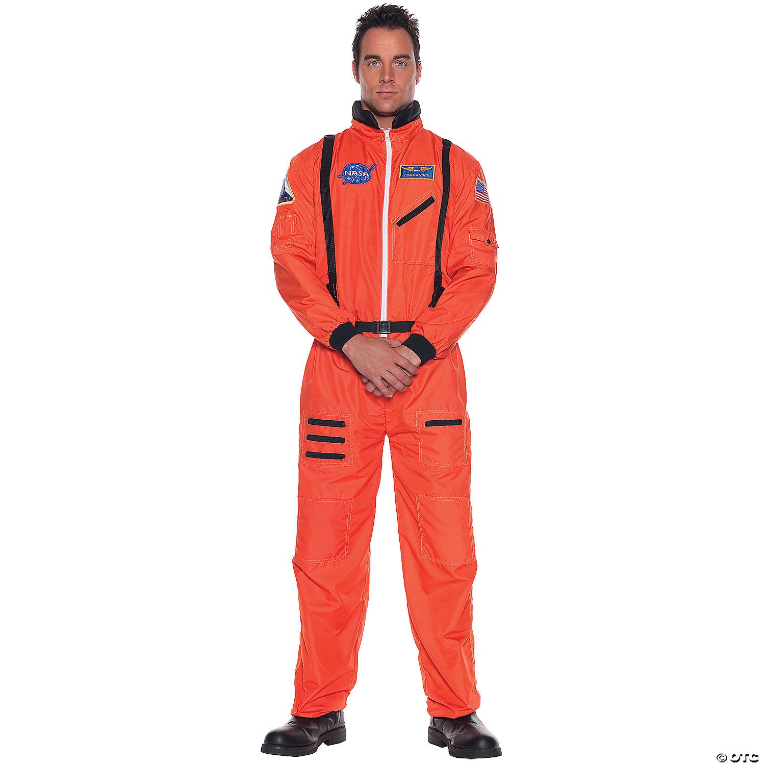adults orange astronaut costume   small~ur29137t