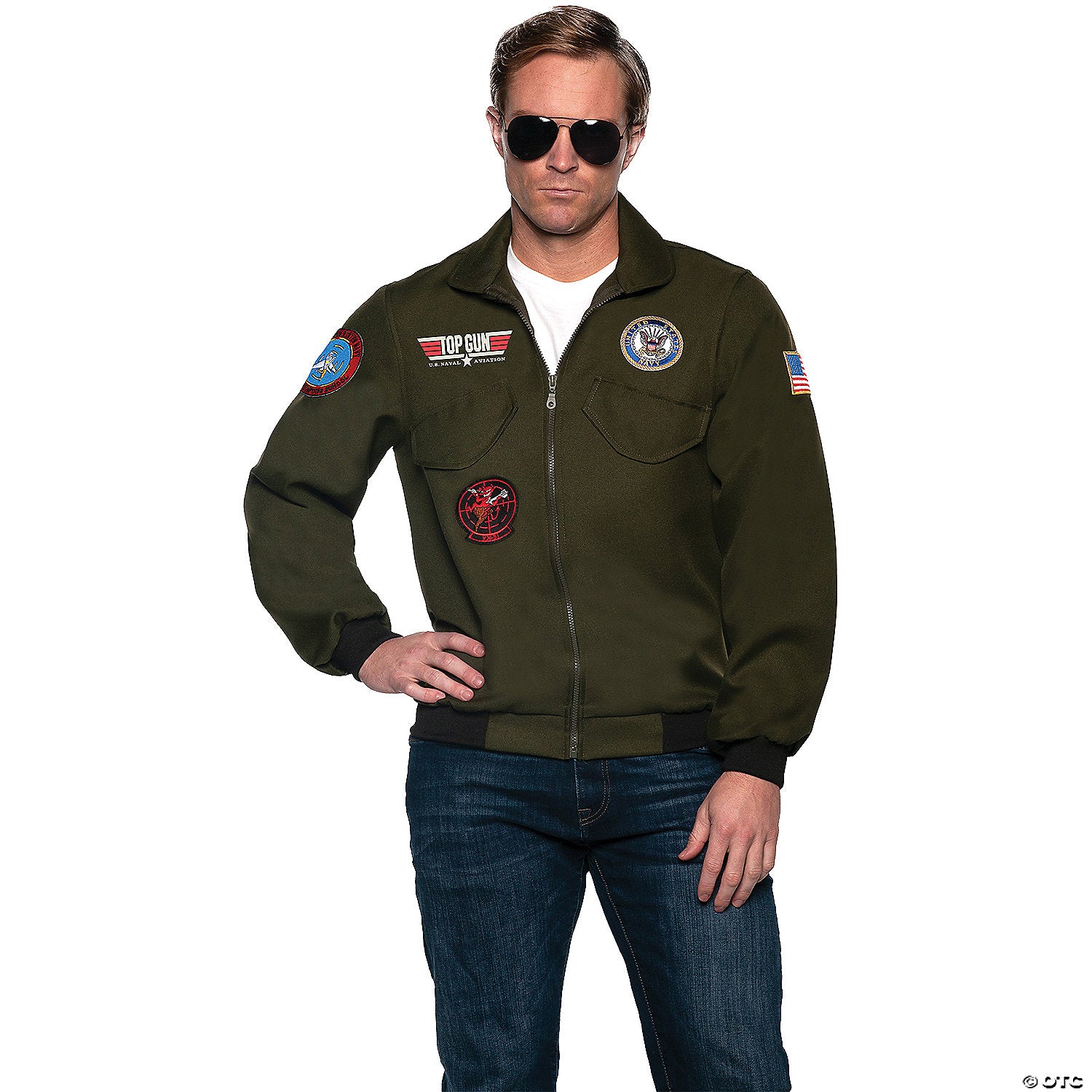 adult top gun navy pilot jacket costume accessory    standard~ur30543