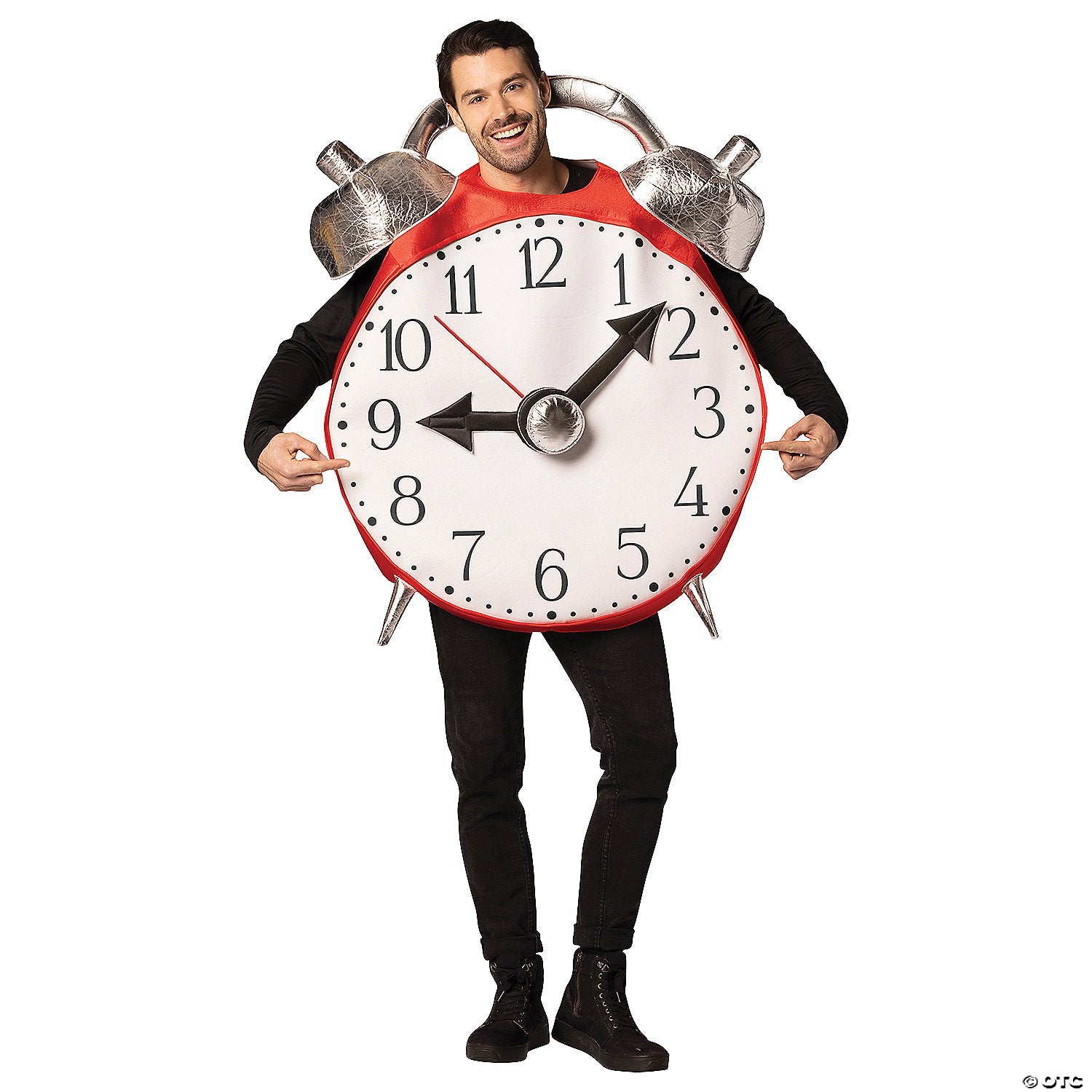 adults retro alarm clock with bell costume~gcr1689