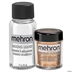 mehron metallic copper makeup powder with mixing liquid~dd129mlc