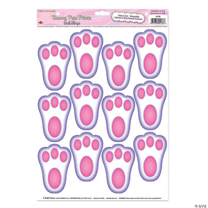 easter bunny paw prints window clings~bg44139