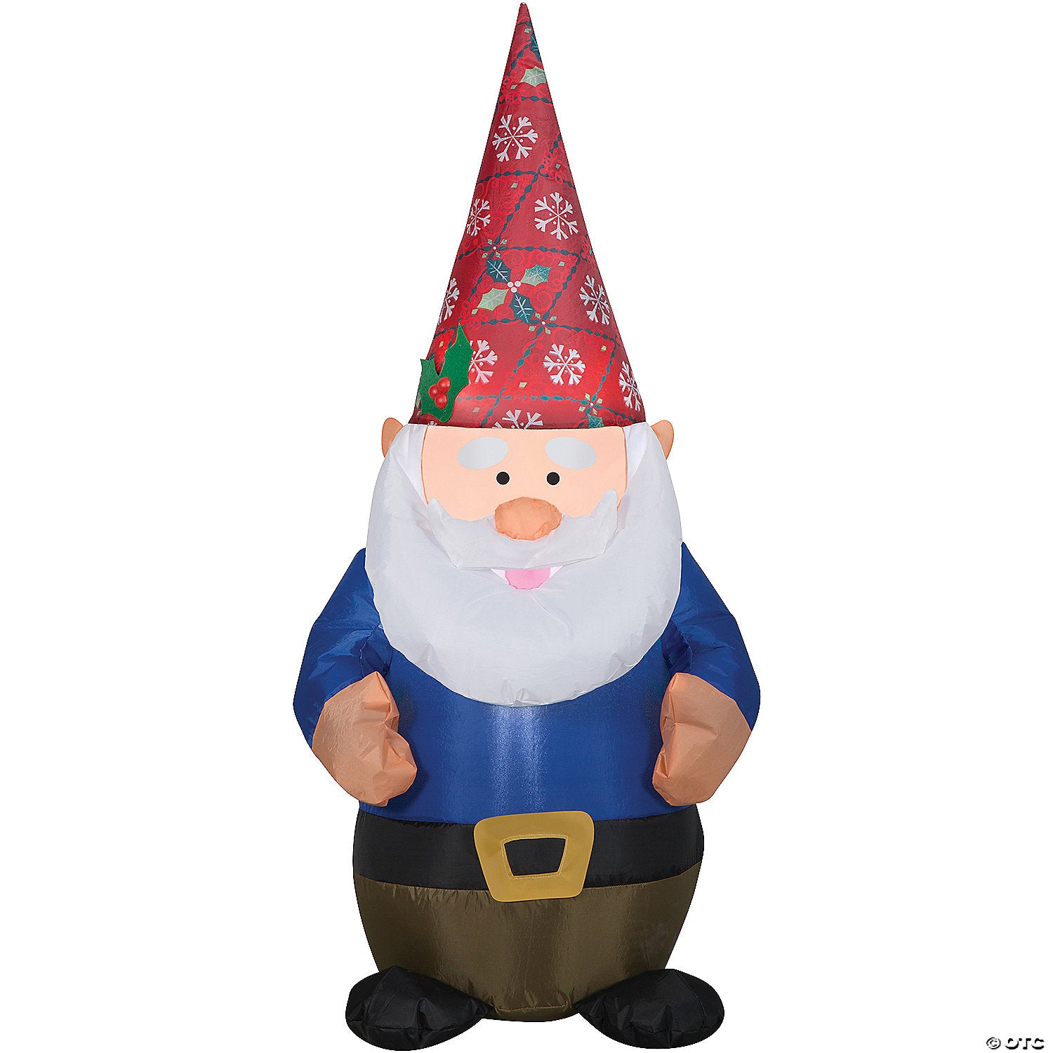 4 ft  blow up inflatable gnome with christmas hat & built in led lights outdoor yard decoration~ss117170g-a02