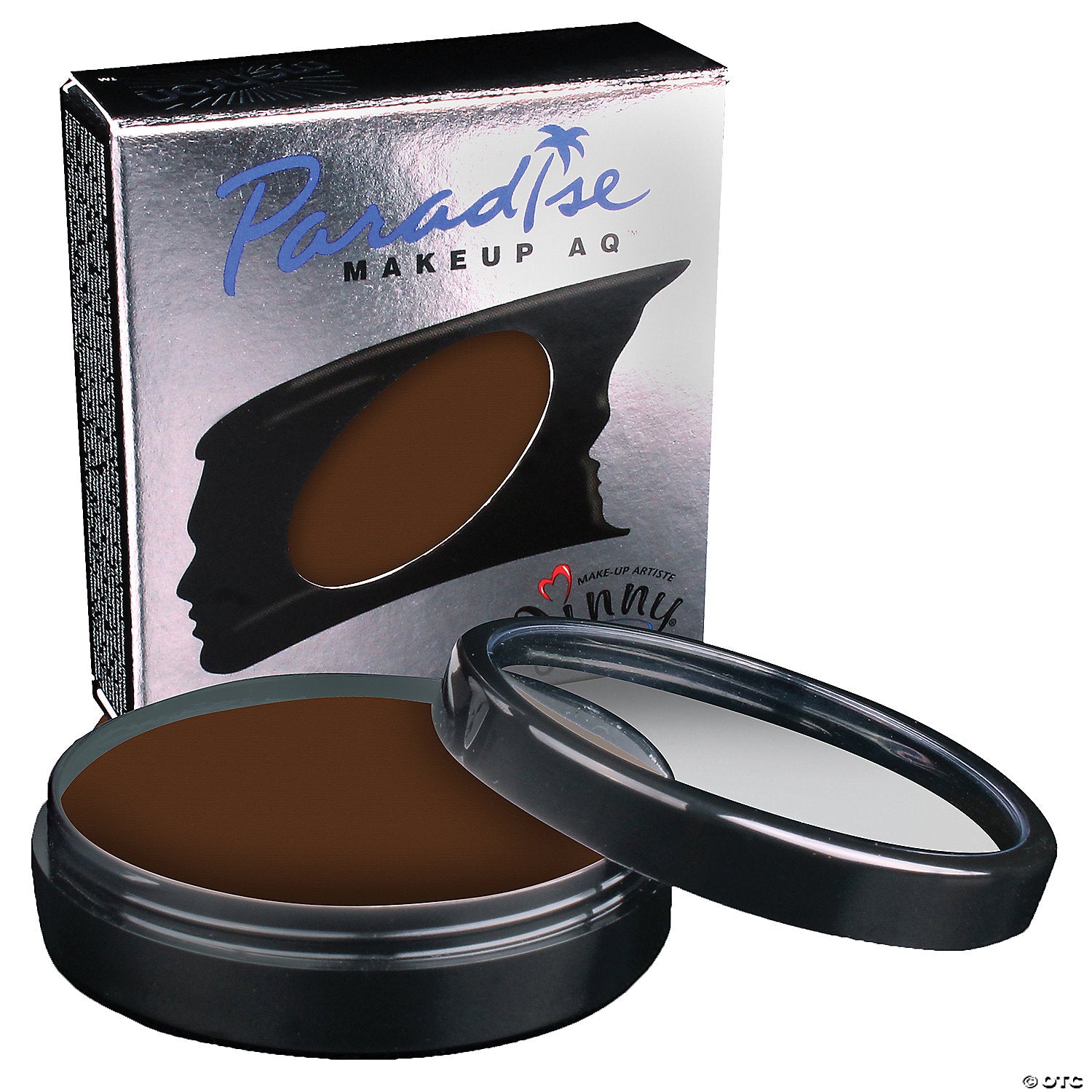 mehron paradise pro aq& 8482  makeup dark brown~dd491