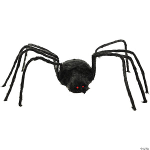 80  black furry spider decoration~ss45879-a02