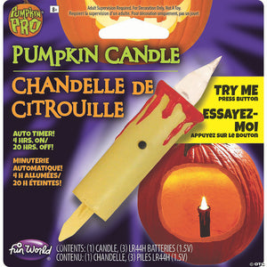3  flickering battery operated carved pumpkin candle~fw94845n