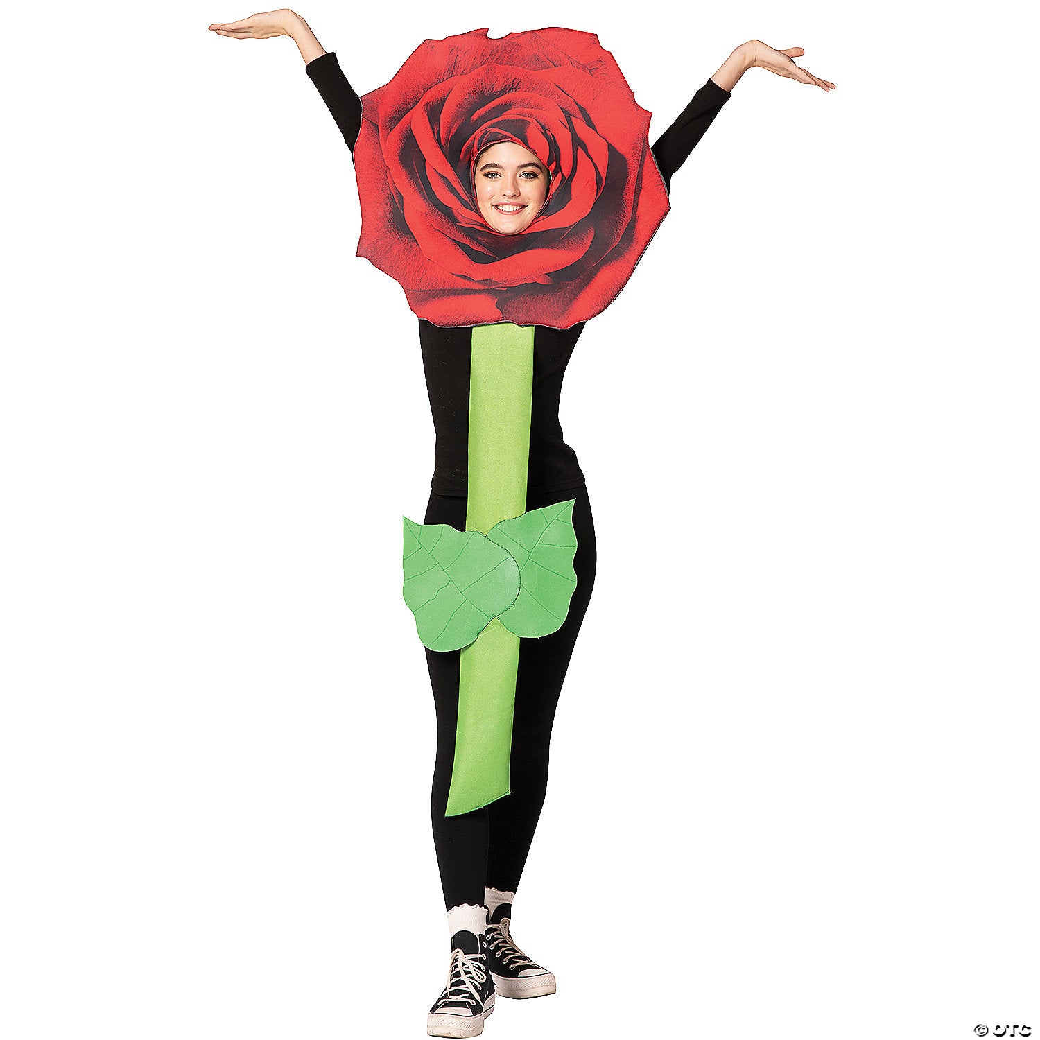 adults red rose flower costume~gc1167