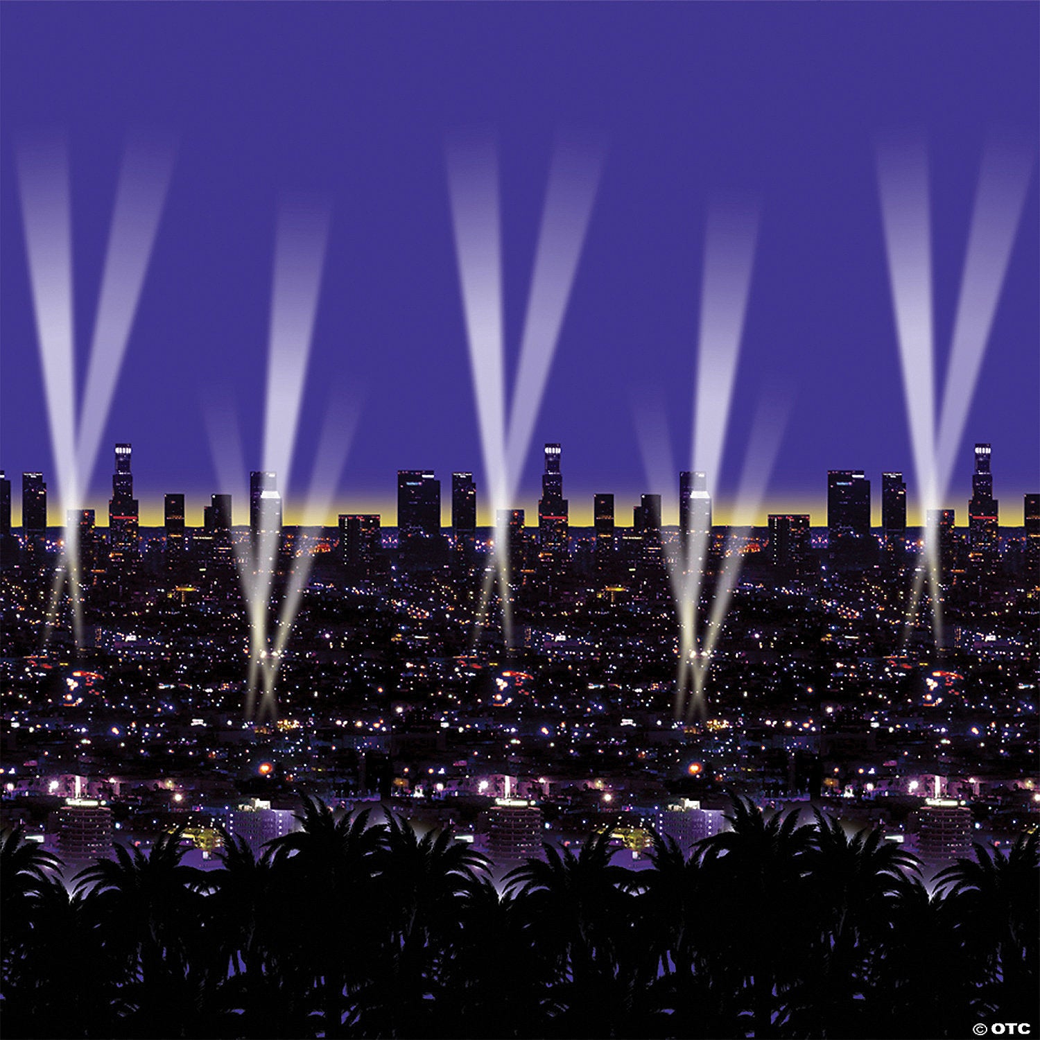 skyline starry night backdrop~bg52025