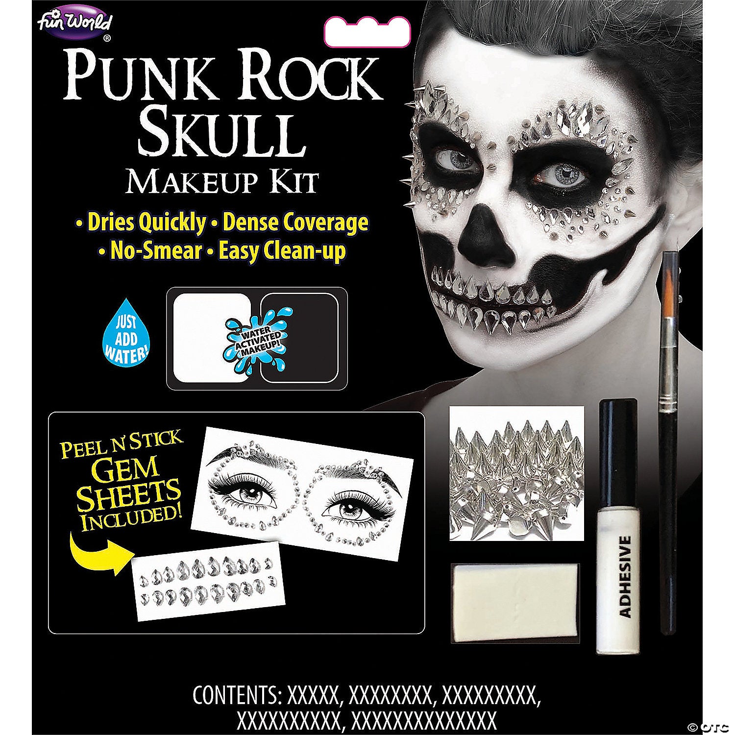 punk rock skull makeup kit~fw2820cps