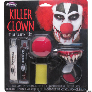 killer clown make up kit~fw9422kc