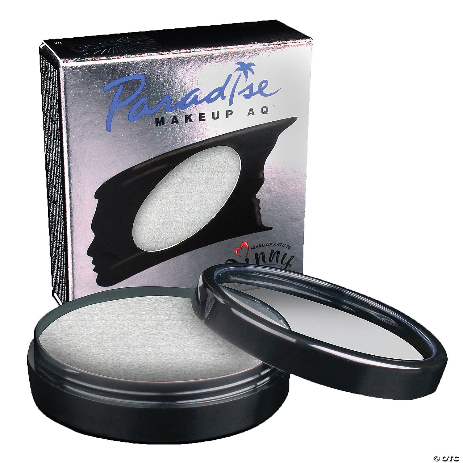 mehron paradise pro aq& 8482  makeup silver~dd502