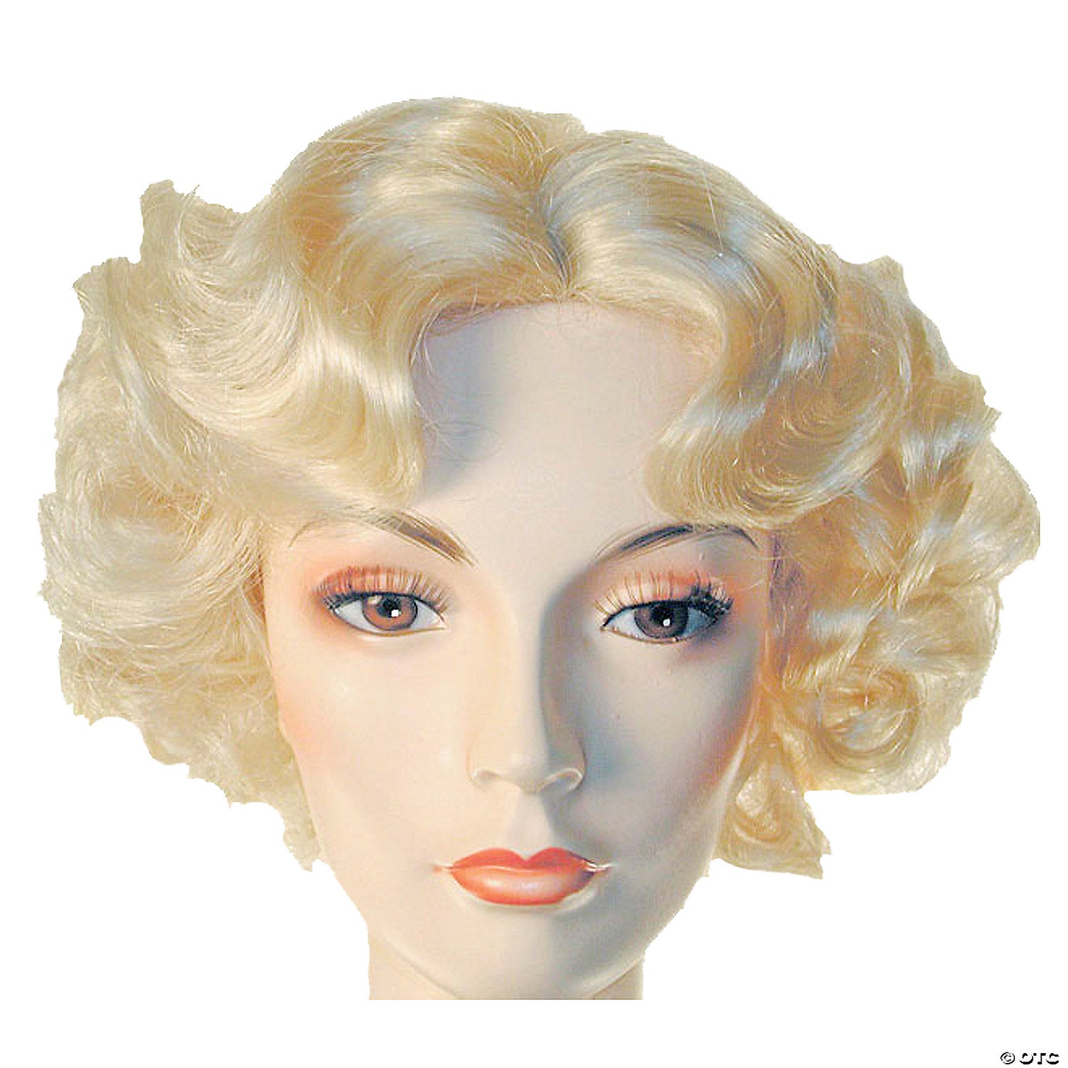 1930 s finger waved short pageboy wig   platinum blonde 613~lw362pbl
