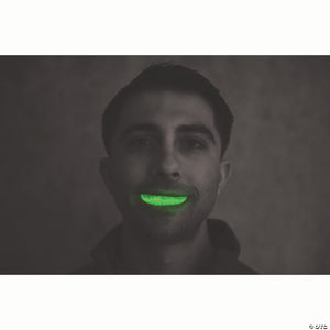 light up fade in & out green plastic mouthpiece costume accessory~fw96895g