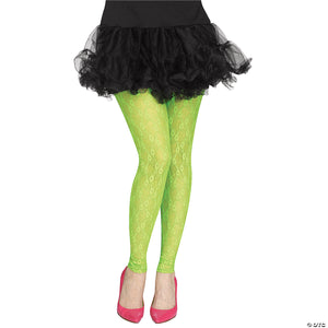 women s 80s lace footless tights~fw90554gr