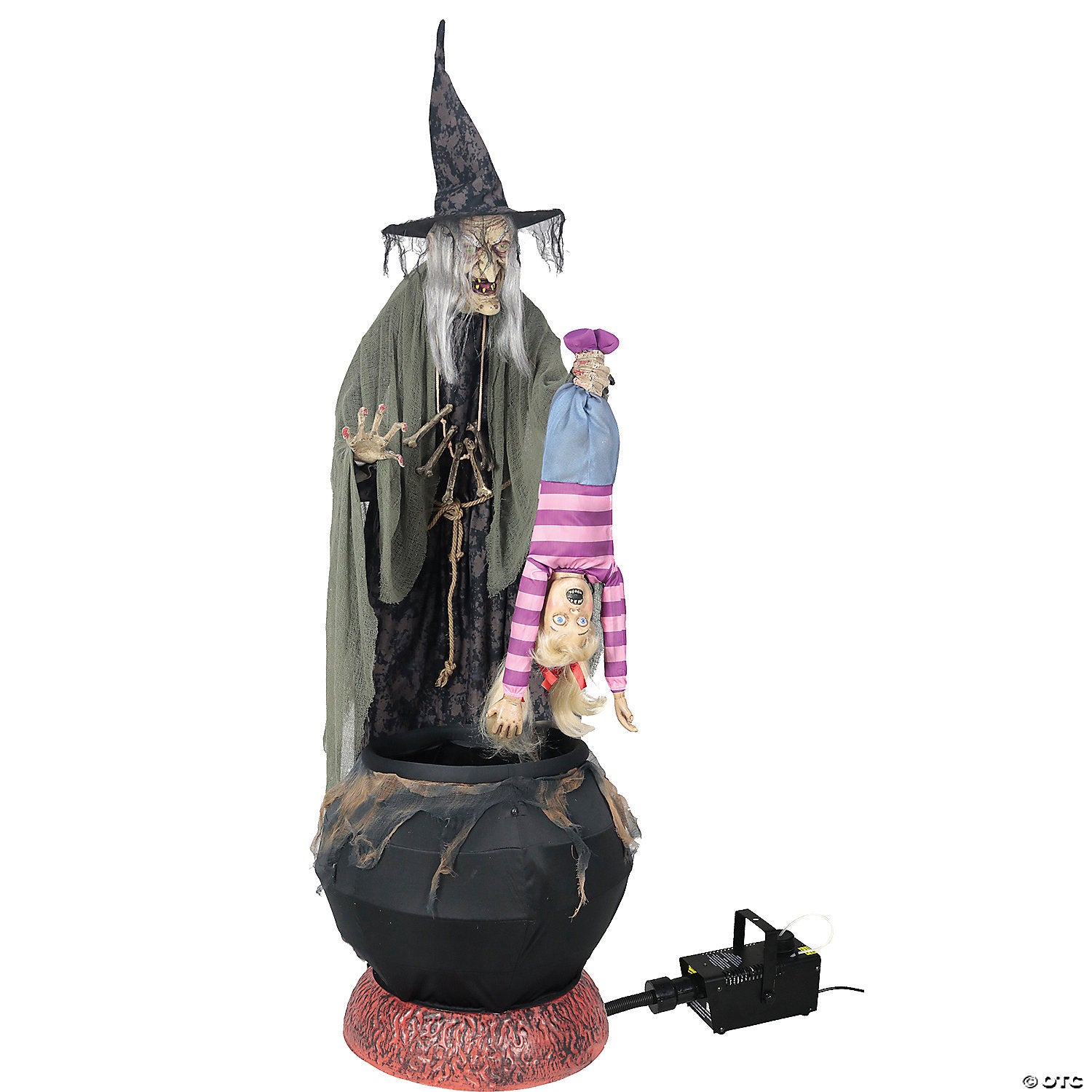animated stew brew witch prop w fog machine~mr124446