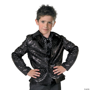 boy s black disco jacket costume   large~ff782729