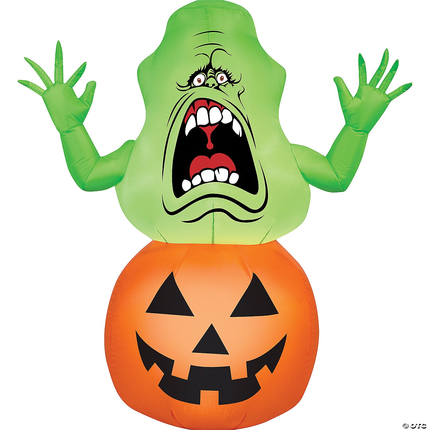 42  blow up inflatable ghostbusters slimer on pumpkin with built in led lights outdoor yard decoration~ss71728g-a01
