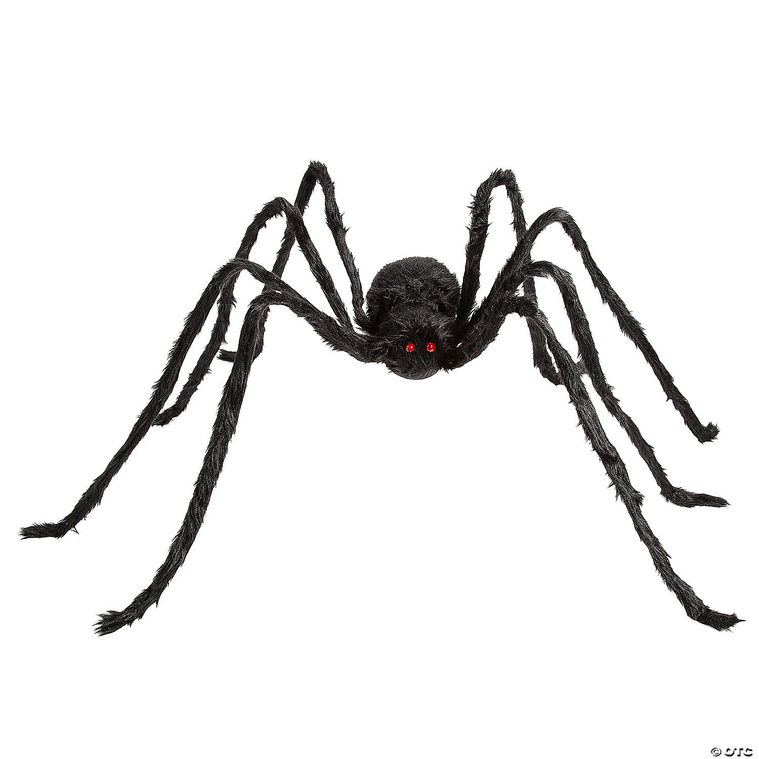 2  large poseable hairy black spider halloween decoration~atc00088-a01