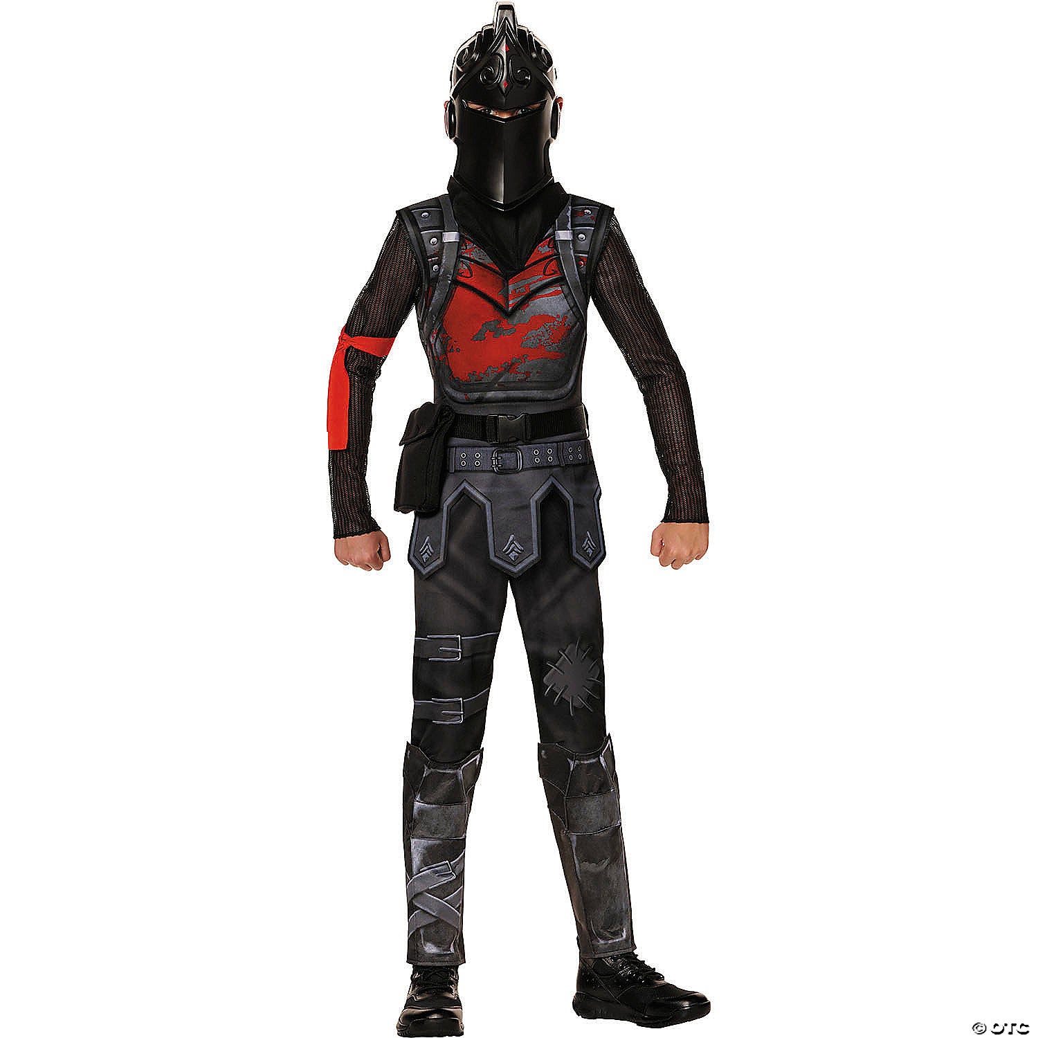kids fortnite black polyester jumpsuit black knight costume   extra large 14 16~fw103892xl