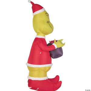 48  blow up inflatable dr  seuss& 8482  the grinch with present outdoor yard decoration~ss81246g-a02