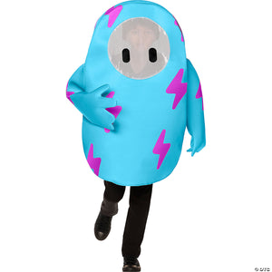 kids fall guys& 8482  blue polyester tunic coral blue costume   fits up to size 14~fw107992