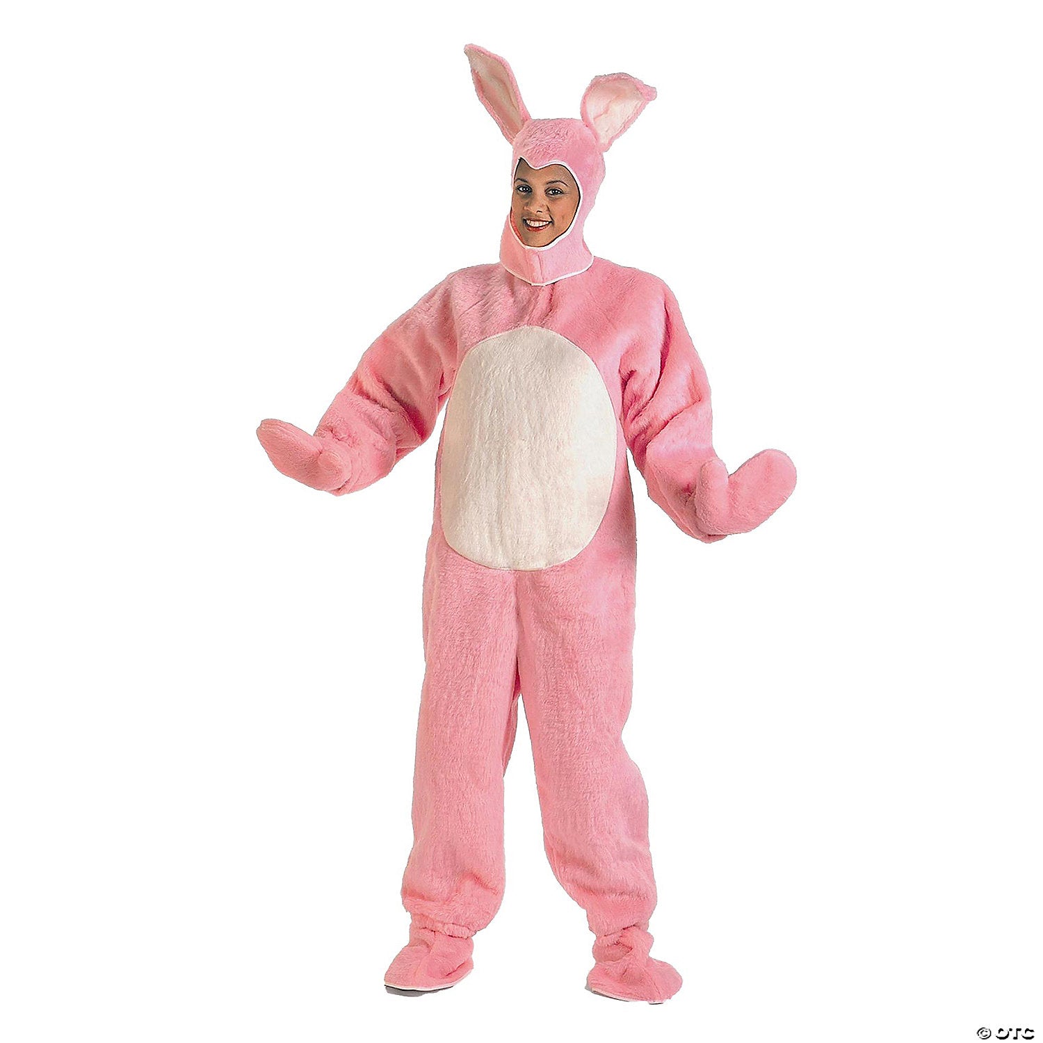 kid s bunny suit with hood   pink~ae1091pmd