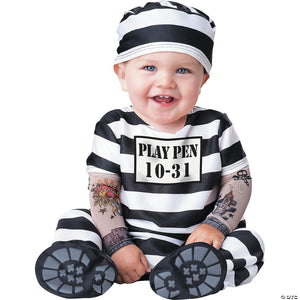 baby time out prison stripes costume   12 18 months~ic16015t