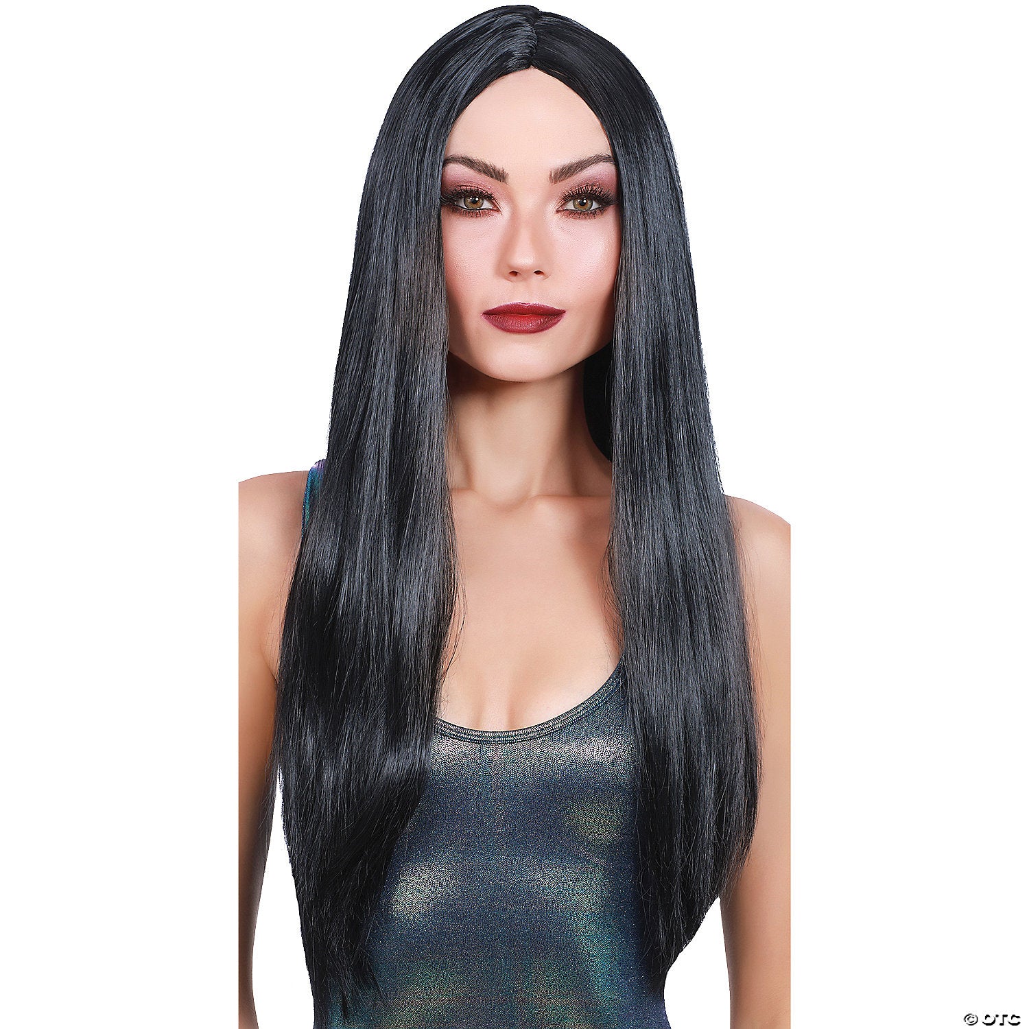 women s black long straight wig~rl11679bk