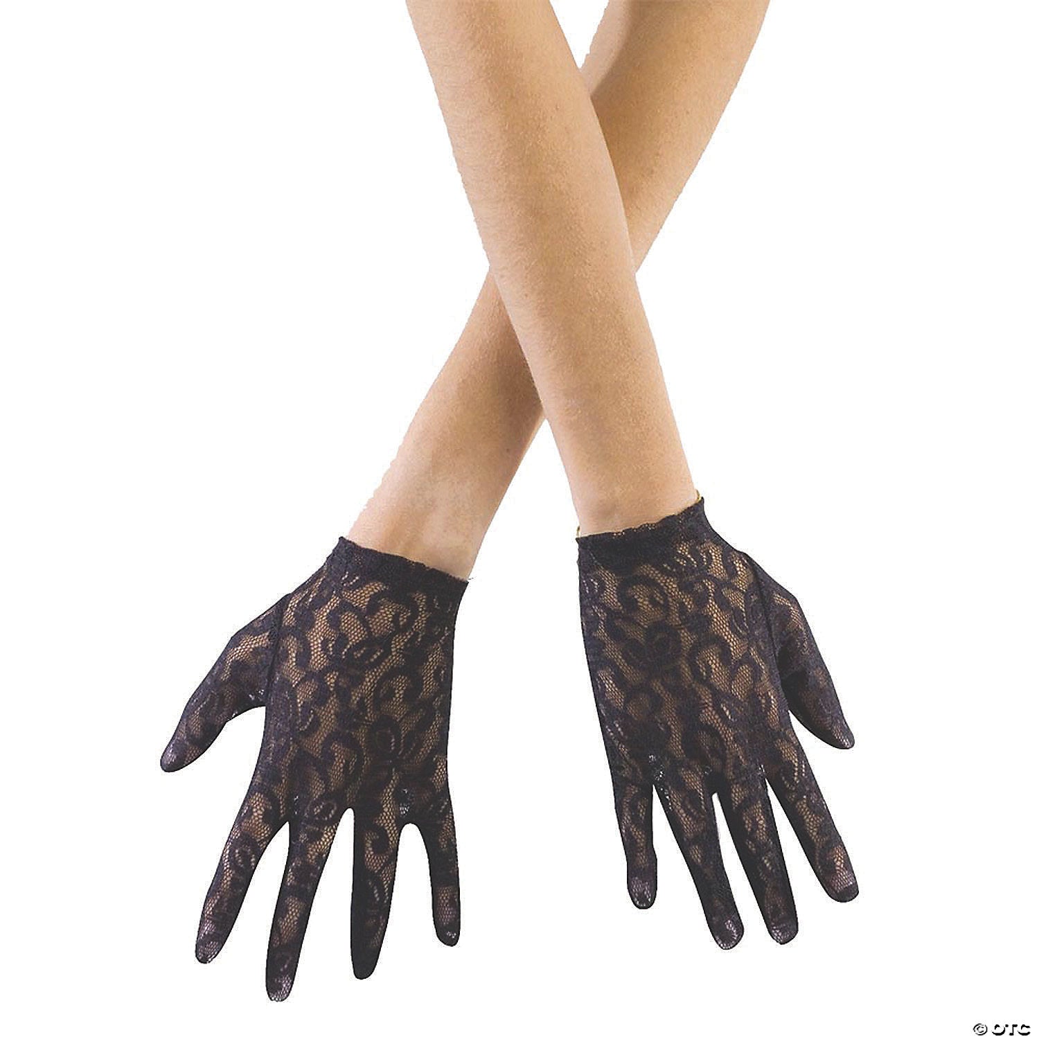 black lace gloves~fw8147bk