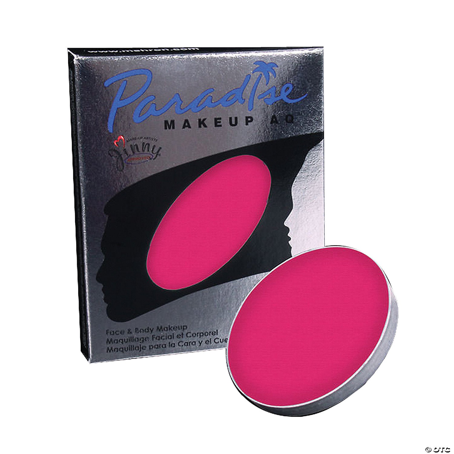 mehron paradise pro aq& 8482  makeup single refill dark pink~dd519