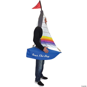 adults multicolored polyester sailboat costume   one size~gc1822