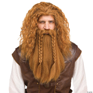 men s auburn viking wig & beard set~fw92283au