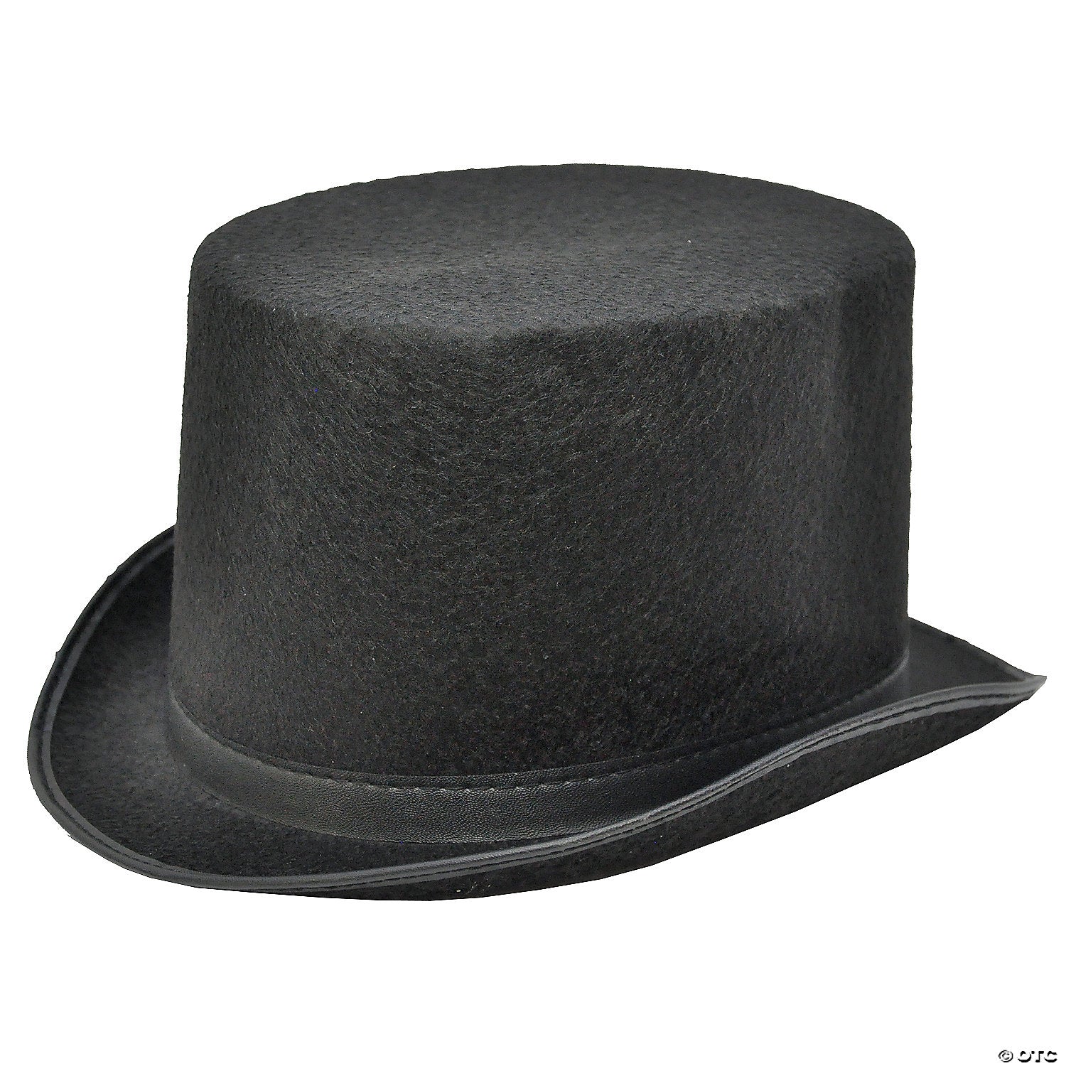 adults black felt top hat   large~ga101lg