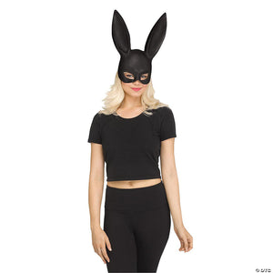 adult matte black bunny mask~fw93396bm-a01