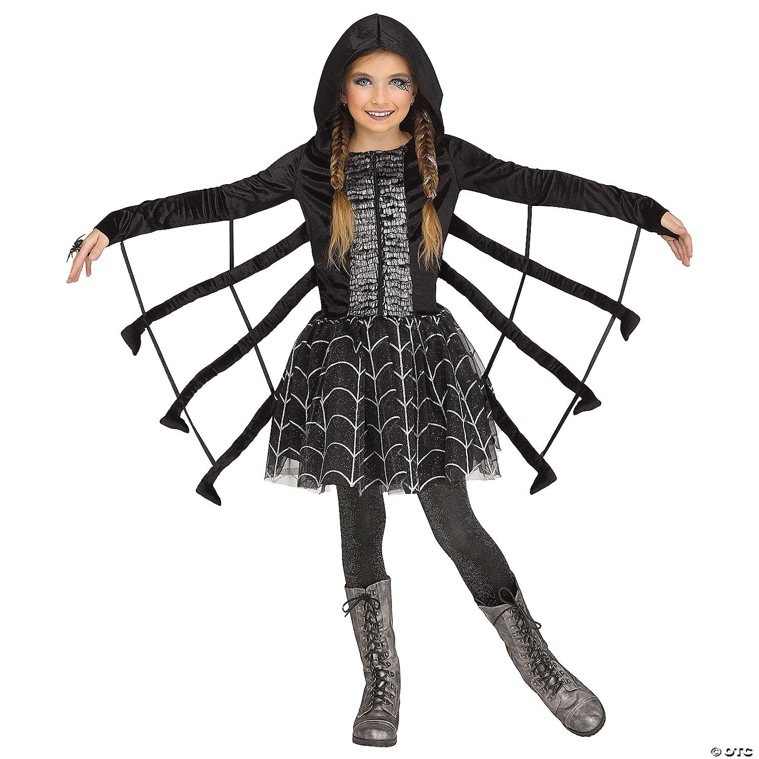 girl s sparkling spider costume   large~fw112642lg-a01