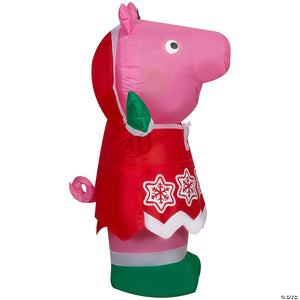 sup  blowup inflatable holiday outfit peppa pig with built in lights christmas outdoor yard decoration~ss883377g-a02