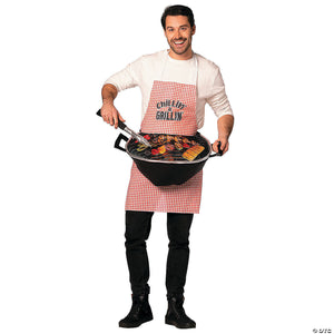 adults grill master apron with grill costume~gcr1688