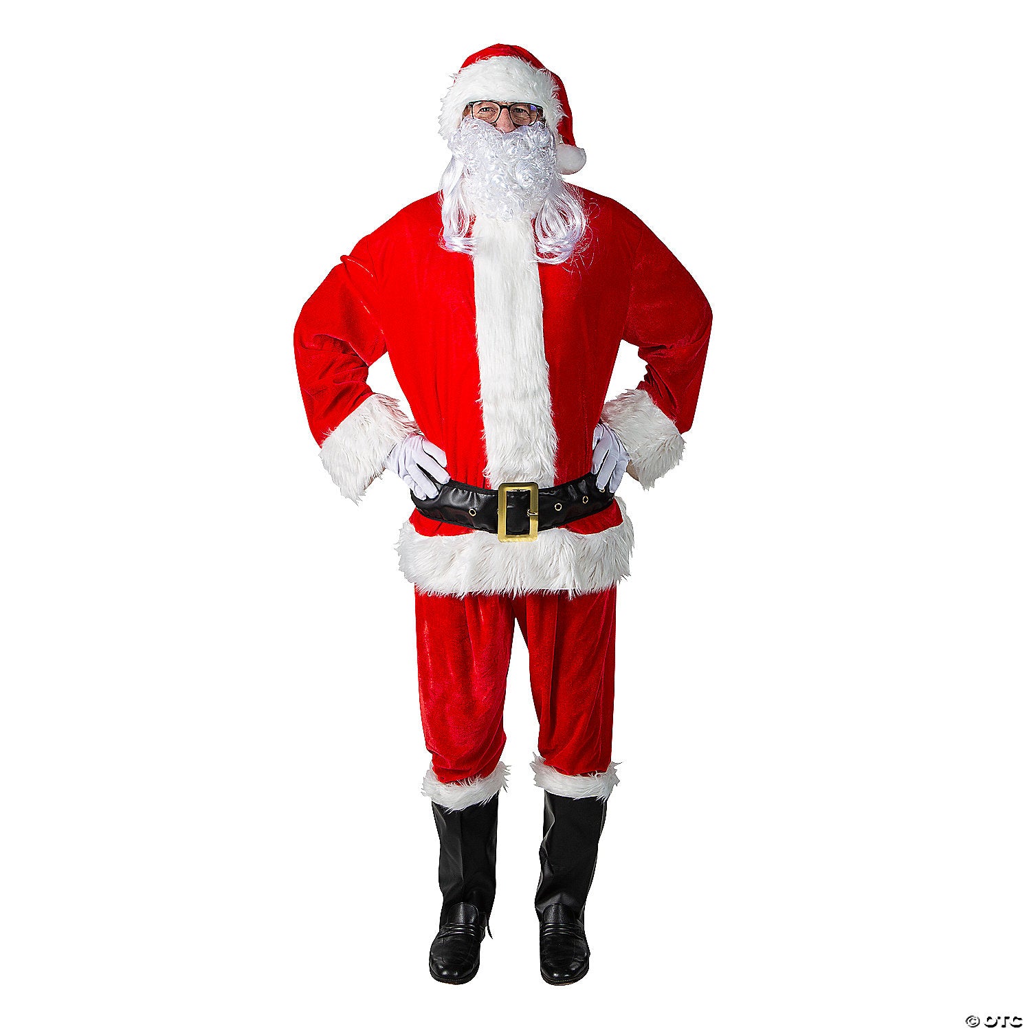 men s complete velour santa suit costume~fw7509-a02