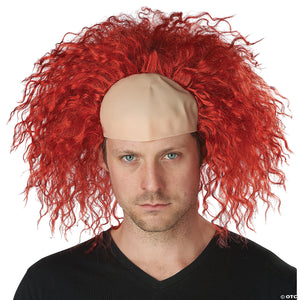 adults red bald clown wig~cc70944
